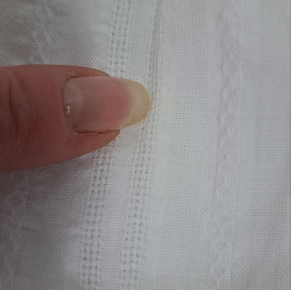 Express Embroidered Off White Cotton Top Size XS - Picture 12 of 14